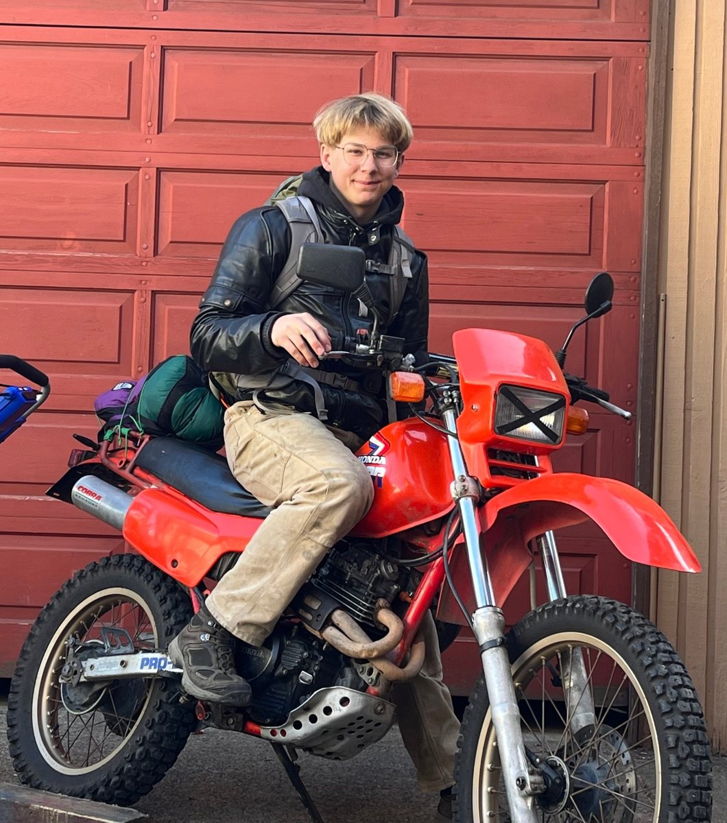 Marcus Appenheimer on his 1985 Honda XL350R