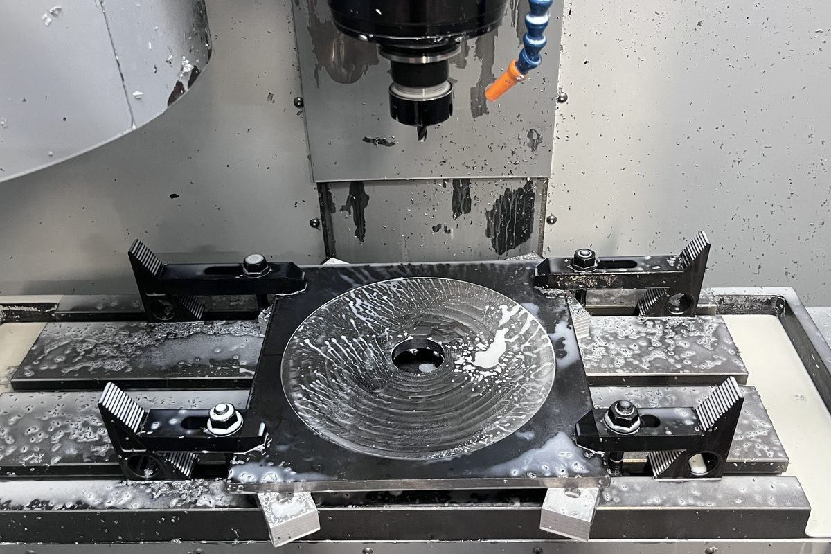 CNC-machined metal part